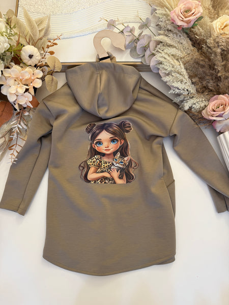 Longline Print Hoody