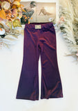 Maroon Velour Flares