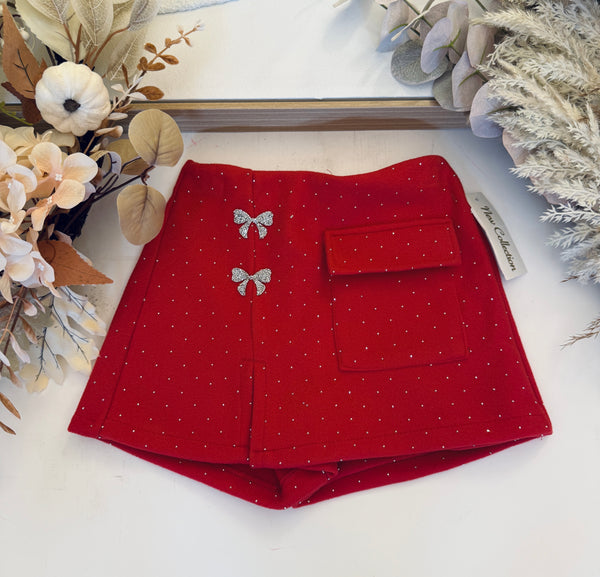 Thick Red Sparkle Shorts