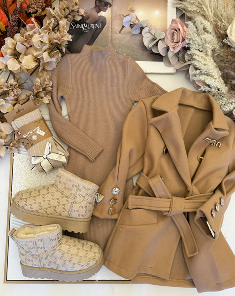 Miu Autumn Coat Red or Caramel