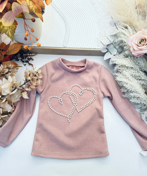 Warm Pearl Heart Tops
