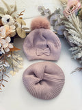 Bow Hat & Snood Set