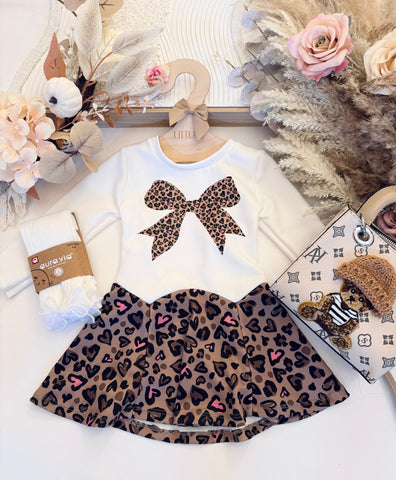 Animal Heart Print Dress