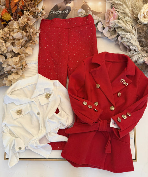 Miu Autumn Coat Red or Caramel