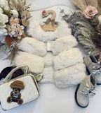 Faux Fur Gilet - White