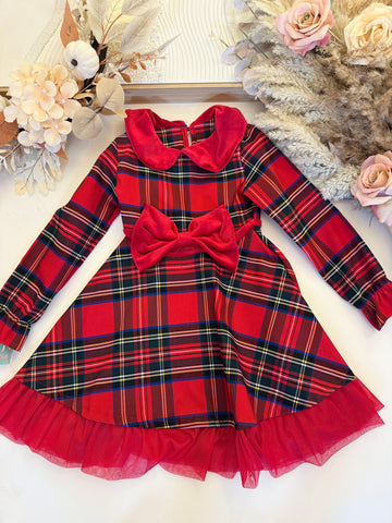Tartan Bow Combo Dress