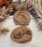 Bow Hat & Snood Set