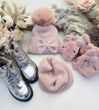 Bow Hat & Snood Set