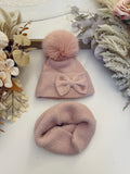 Bow Hat & Snood Set
