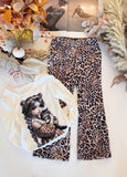 Leopard Velour Flares