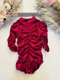 Velour Sequin Bunched Dress