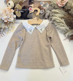 Sequin Collar Top