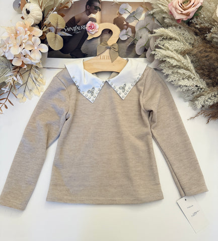 Sequin Collar Top