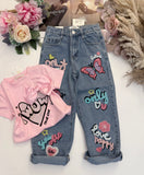 Chenille Graffiti Jeans
