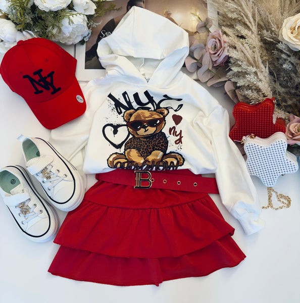 Red Frill Skirt