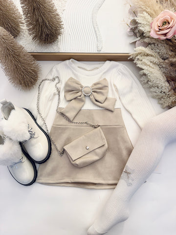 Bow Dress with Handabag