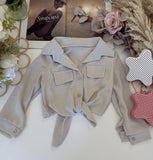 Beige Sequin Shirt