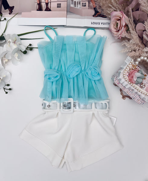 Rose Tulle Top