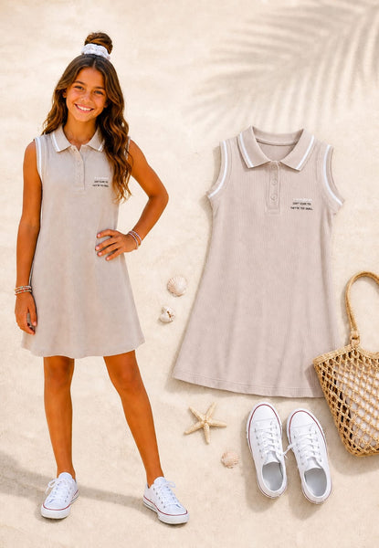 Beige Polo Dress - mylittlev