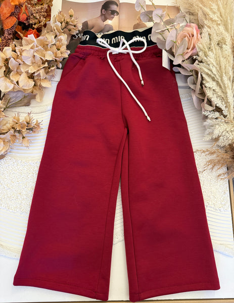 Miu Wide Leg Cotton Trousers