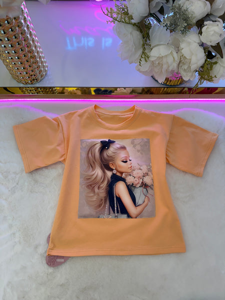 Peach Blossom Chic T-Shirt - mylittlev