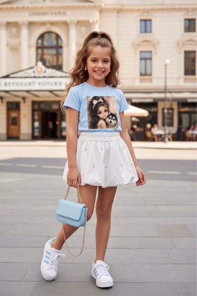 Girl Print Top - mylittlev