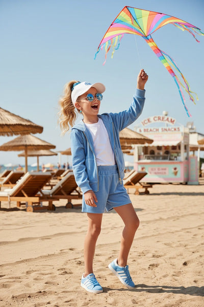 Velour Hoodie & Shorts Set - mylittlev