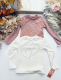 Warm Pearl Heart Tops