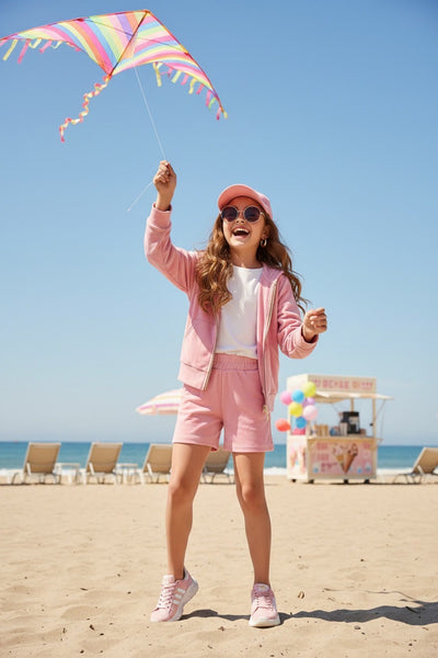 Velour Hoodie & Shorts Set - mylittlev