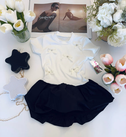 Black & White Combo Dress