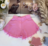 Pink sequin Shorts