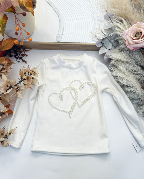 Warm Pearl Heart Tops