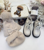 Cream Pearl Boots