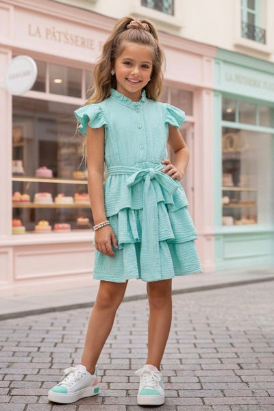 Sweet Frill Dress Pink or Mint - mylittlev