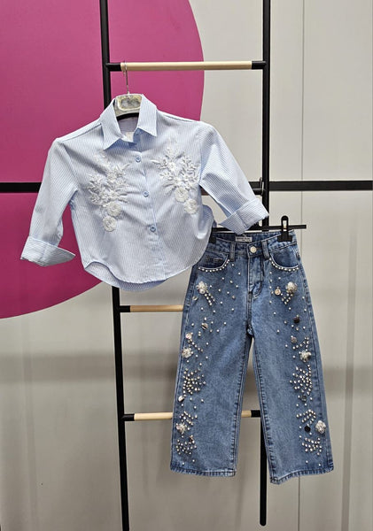 Embroidered Oxford Shirt - mylittlev