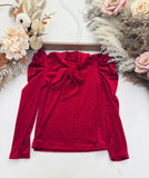 Velour Bow Top