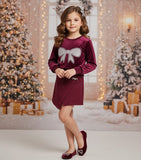 Bow Velour Swatshirt