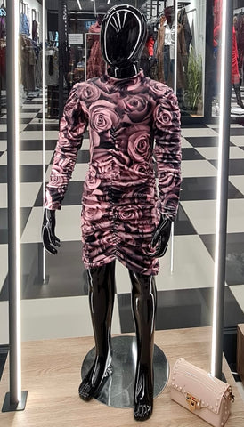Velour Rose Dress