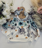 Flower Velour Hoodie - mylittlev