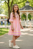 Neon Stripe Summer Dress
