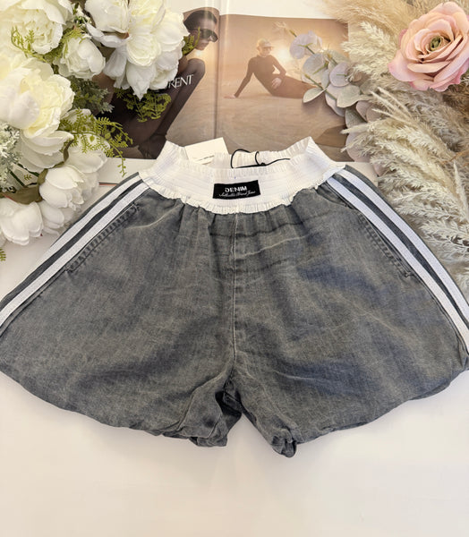 Grey Denim Shorts