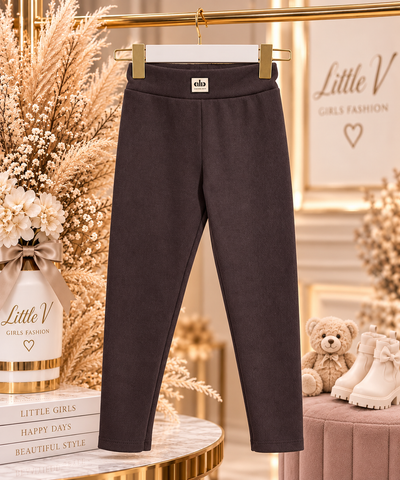 Warm Material Chocolate Leggings