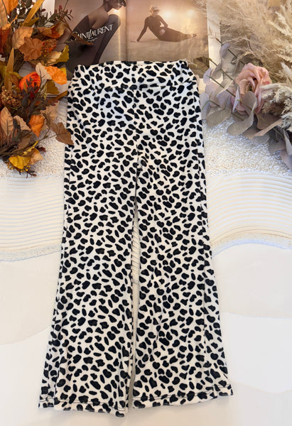 Leopard Velour Flares