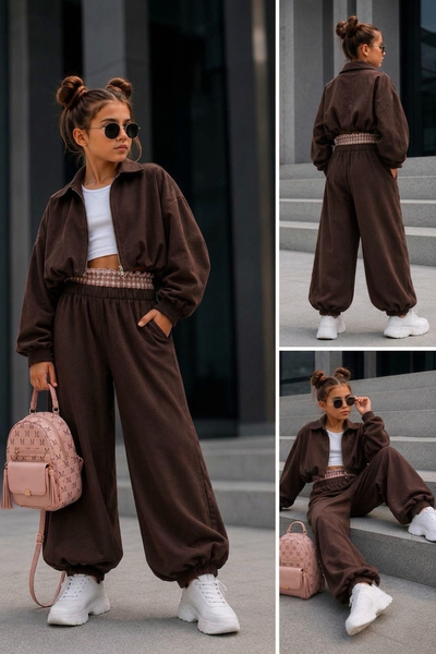 Chocolate Luxe Jacket & Trousers Set - mylittlev