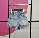 Sequin Denim Shorts - mylittlev