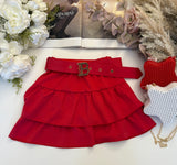 Red Frill Skirt