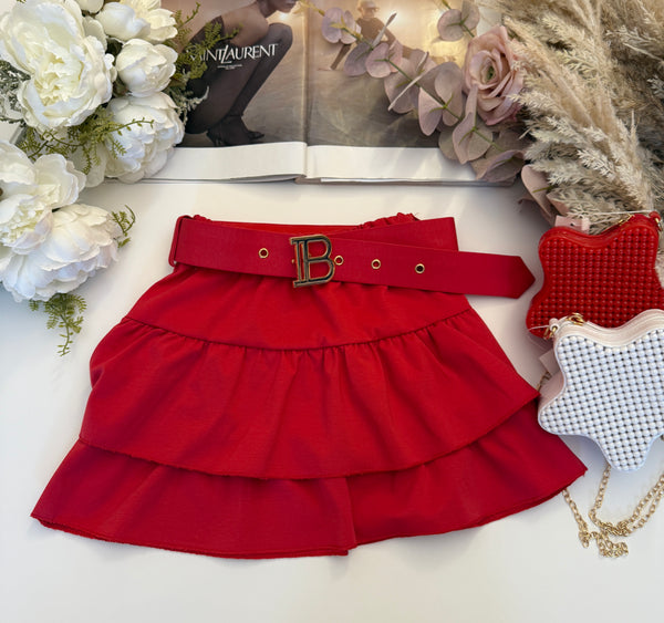 Red Frill Skirt