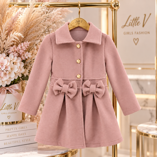 Pink Autumn Bow Coat