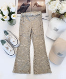 Lace Flare Trousers