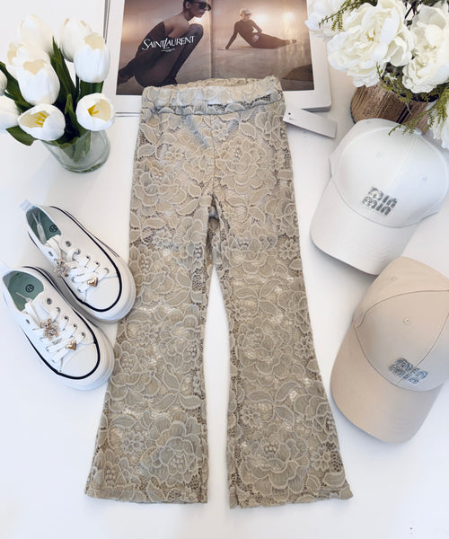 Lace Flare Trousers